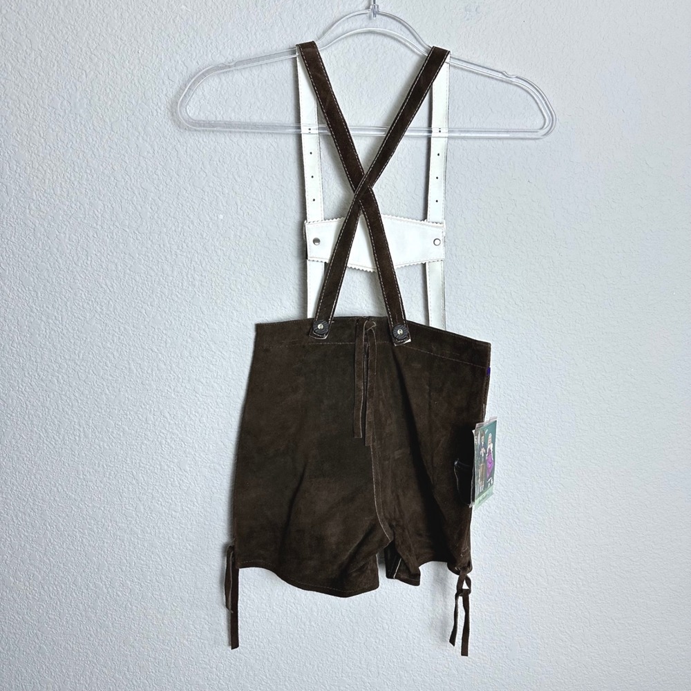 Isar-Trachten Kids Lederhosen Genuine Leather German Bavarian Brown Size 116 NWT - Picture 6 of 14